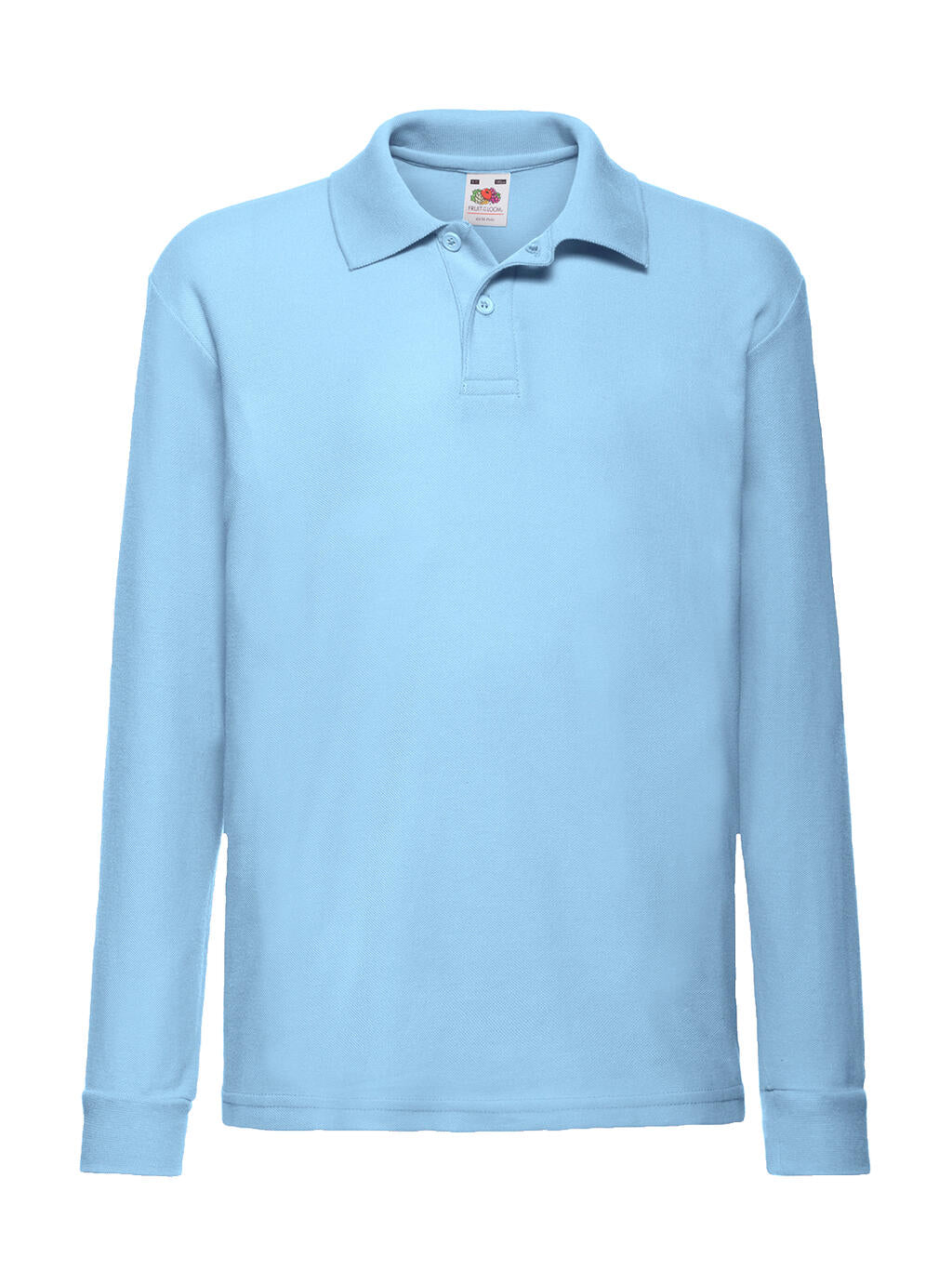  Kids' 65/35 Long Sleeve Polo in Farbe Sky Blue