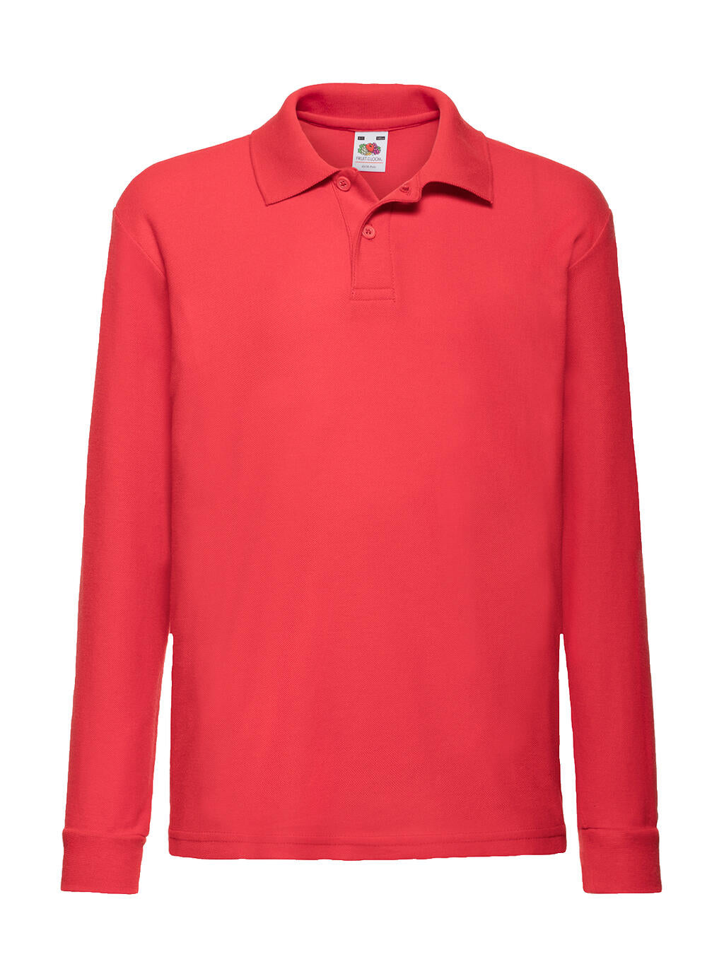  Kids' 65/35 Long Sleeve Polo in Farbe Red