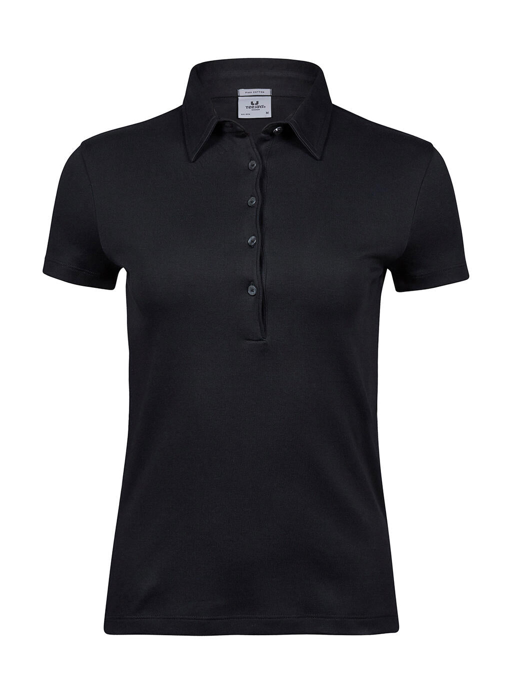  Ladies' Pima Cotton Polo in Farbe Black