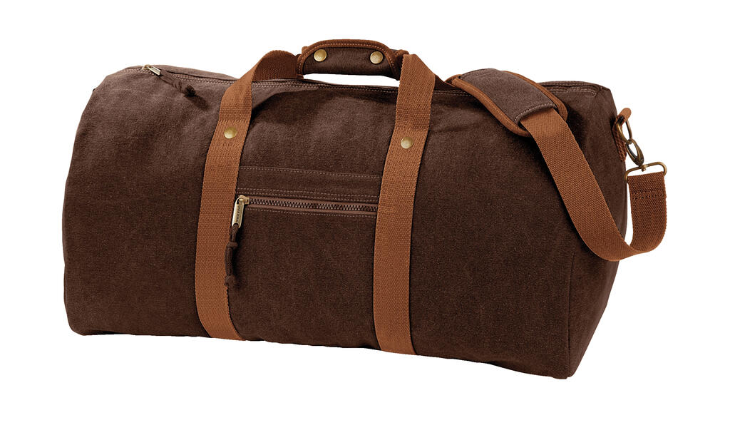  Vintage Canvas Holdall  in Farbe Vintage Brown