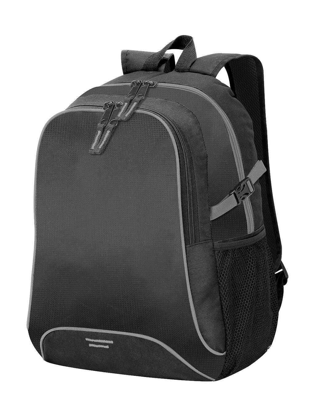  Osaka Basic Backpack in Farbe Black/Light Grey