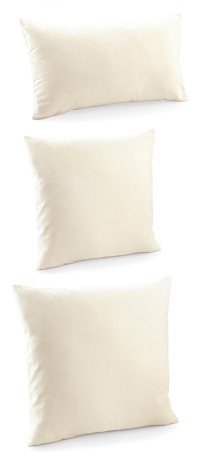  Fairtrade Cotton Canvas Cushion Cover in Farbe Natural