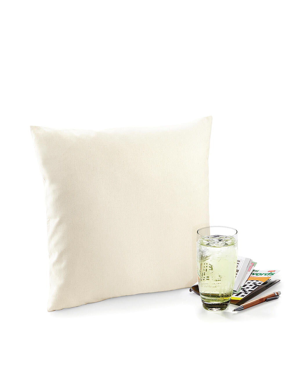  Fairtrade Cotton Canvas Cushion Cover in Farbe Natural