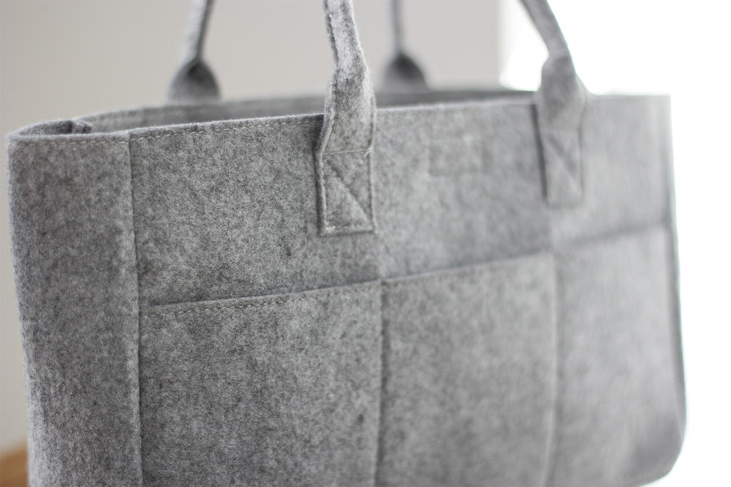  Pocket Felt Shopper in Farbe Charcoal Melange