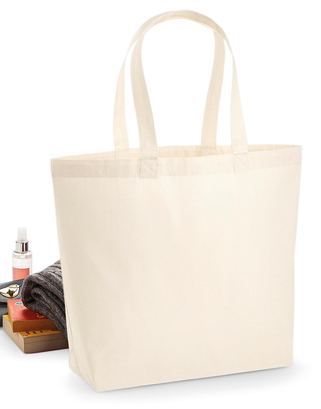  Premium Cotton Maxi Tote in Farbe Natural