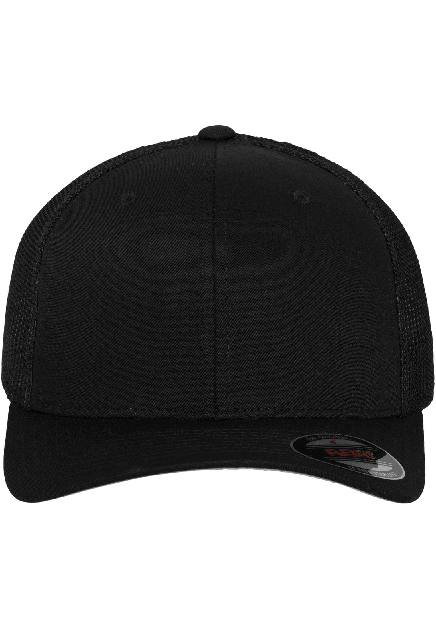  Mesh Cotton Twill Trucker Cap in Farbe black