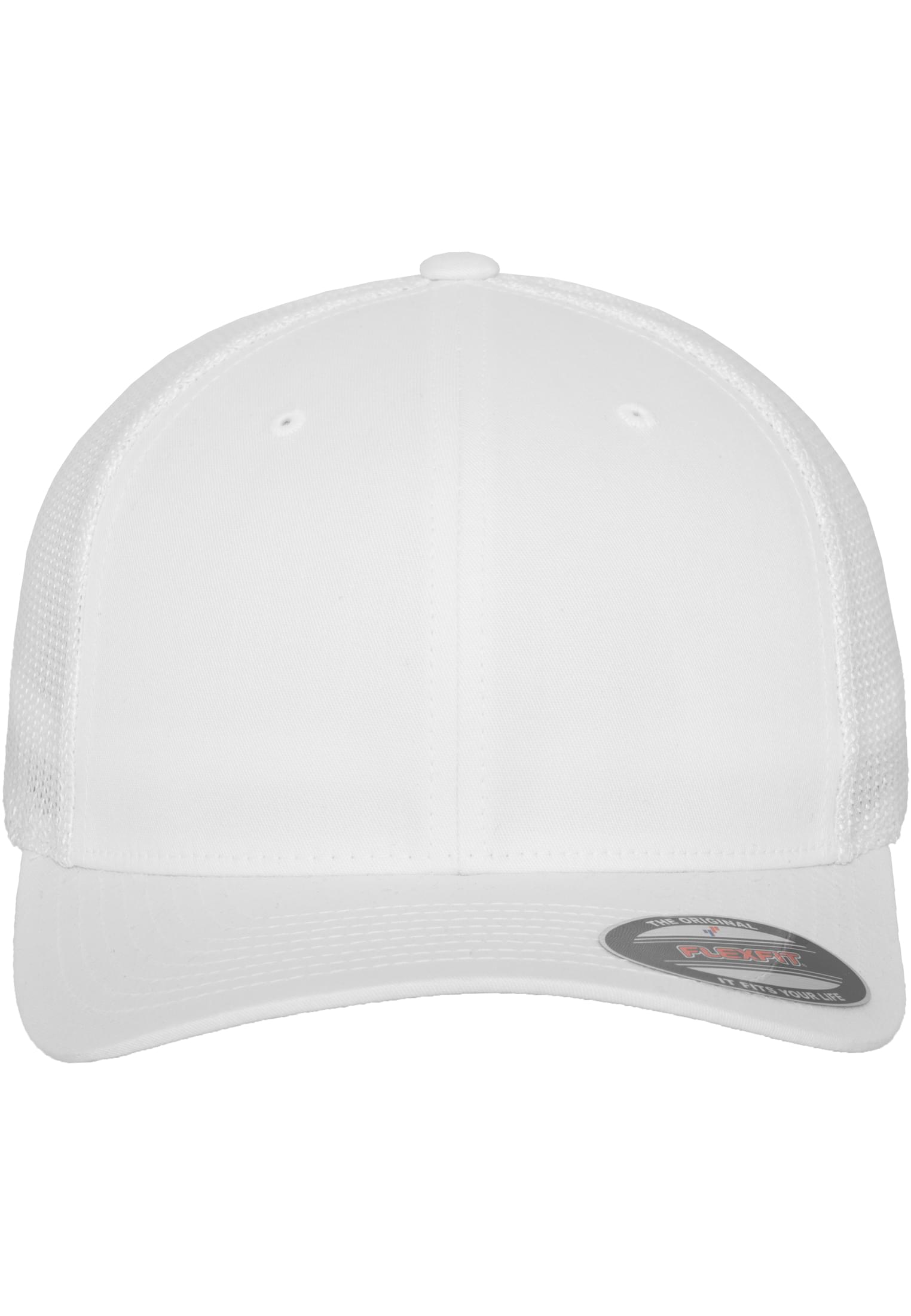  Mesh Cotton Twill Trucker Cap in Farbe white