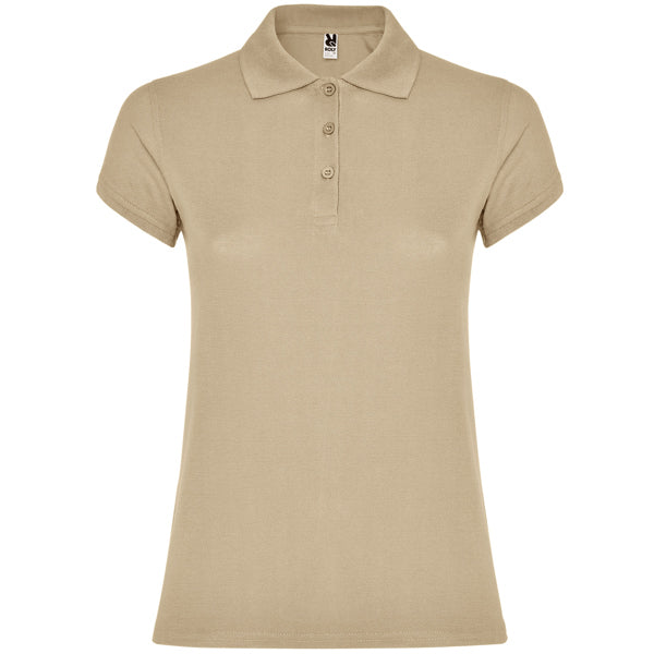 Poloshirt Star Woman  in Farbe Sand