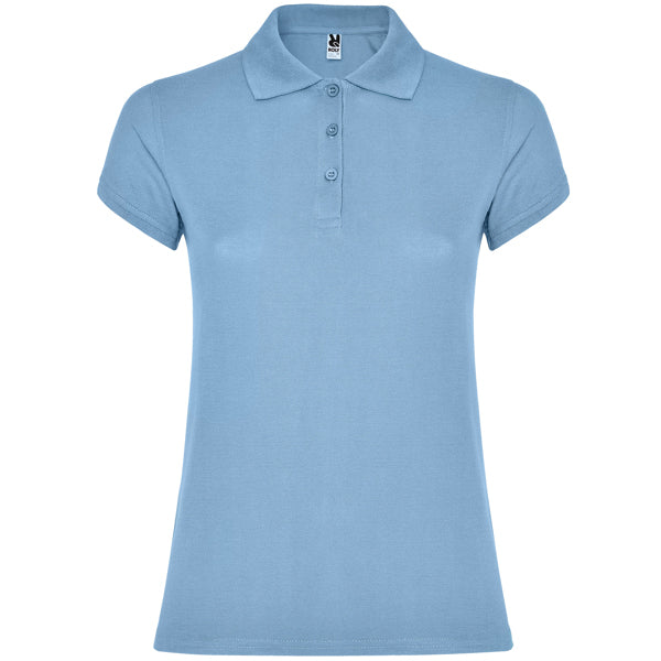 Poloshirt Star Woman  in Farbe Sky Blue