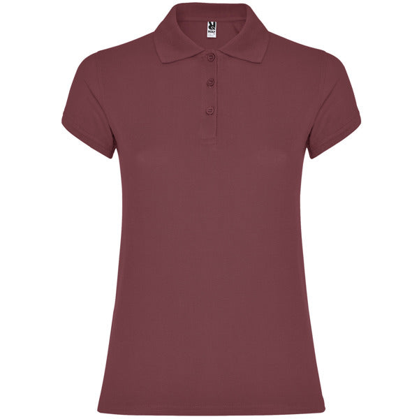 Poloshirt Star Woman  in Farbe Berry Red