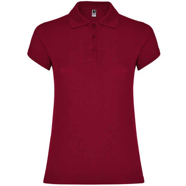 Poloshirt Star Woman  in Farbe Garnet