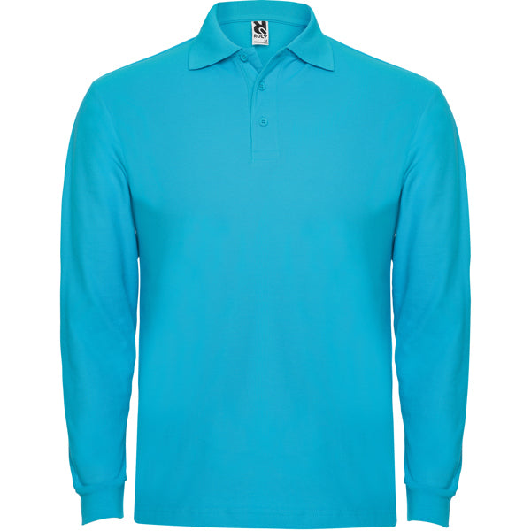 Langärmeliges Poloshirt Estrella  in Farbe Turquoise