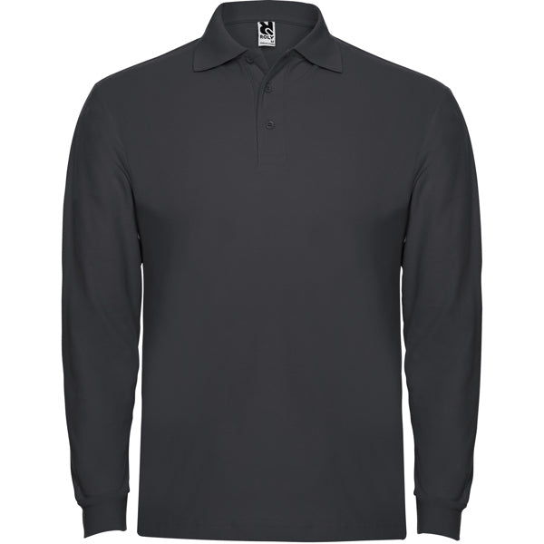 Langärmeliges Poloshirt Estrella  in Farbe Dark Lead