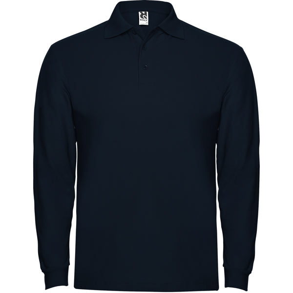 Langärmeliges Poloshirt Estrella in Farbe Navy