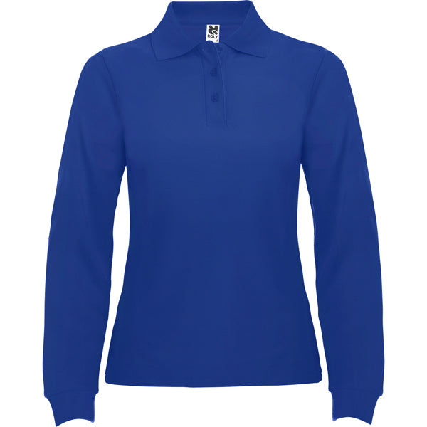 Langärmeliges Poloshirt Estrella Woman  in Farbe Royal Blue