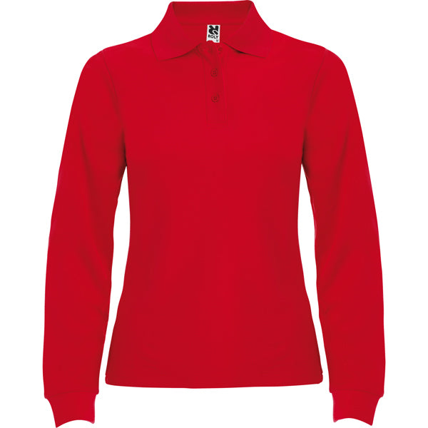 Langärmeliges Poloshirt Estrella Woman  in Farbe Red
