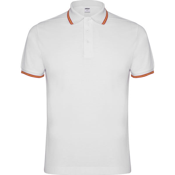 Poloshirt Nation  in Farbe White