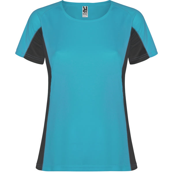 T-Shirt Shanghai Woman  in Farbe Turquoise/Dark Lead
