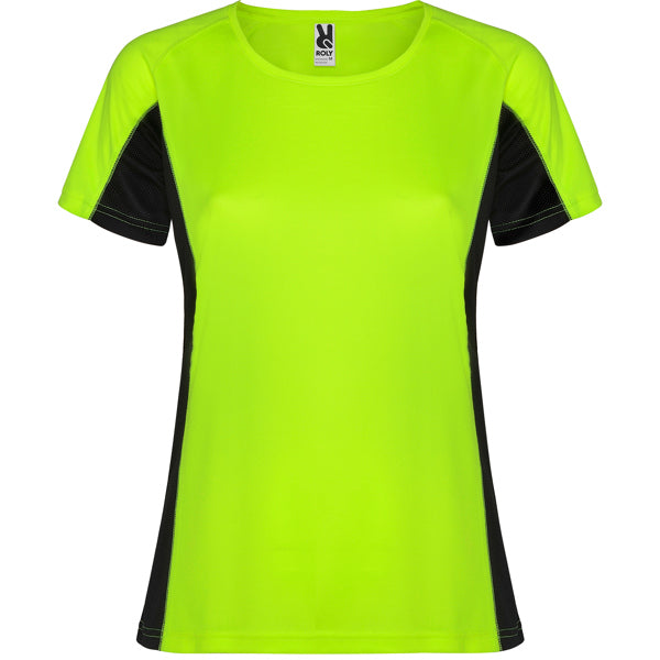 T-Shirt Shanghai Woman  in Farbe Fluor Green/Black