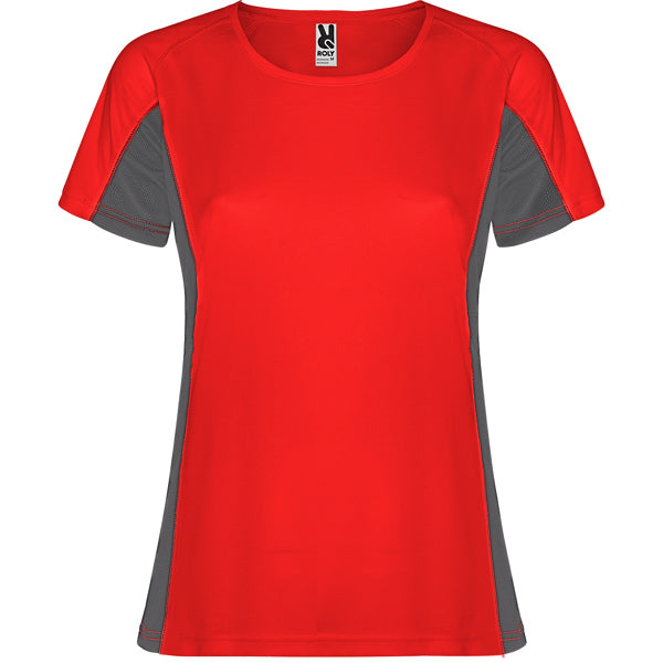 T-Shirt Shanghai Woman  in Farbe Red/Dark Lead