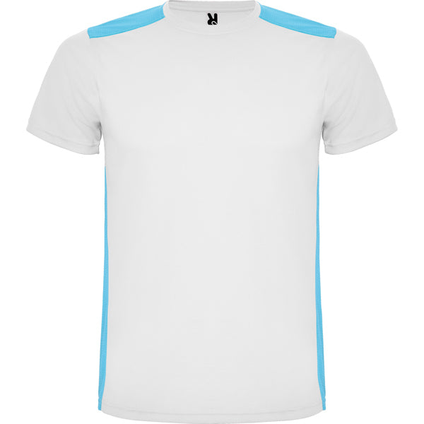 T-Shirt Detroit  in Farbe White/Turquoise
