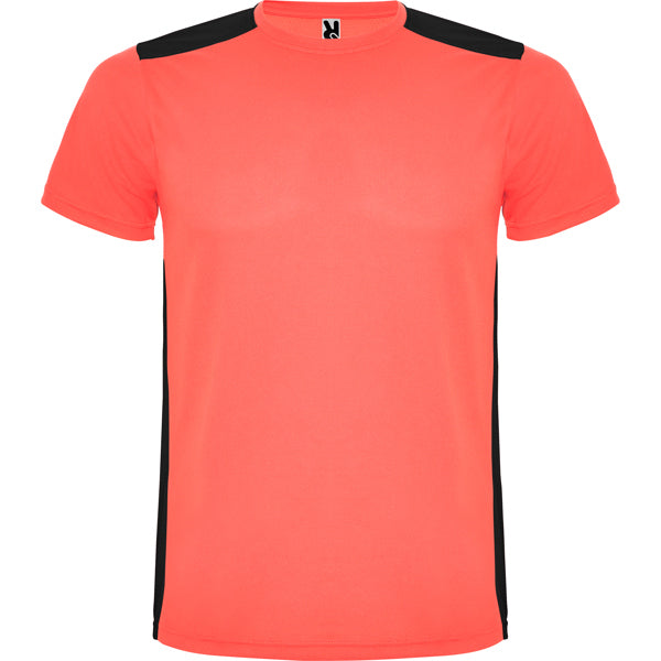 T-Shirt Detroit Fluor Coral/Black in Farbe Fluor Koral/Black
