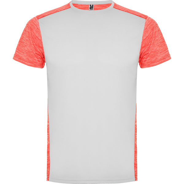 T-Shirt Zolder  in Farbe White/Heather Fluor Coral