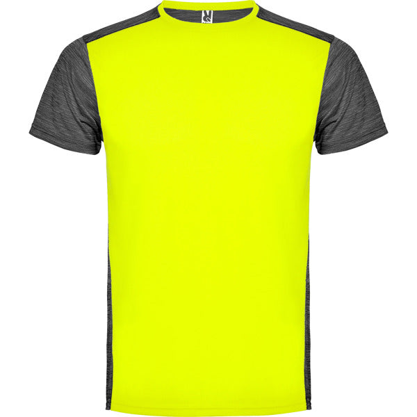 T-Shirt Zolder  in Farbe Fluor Yellow/Heather Black