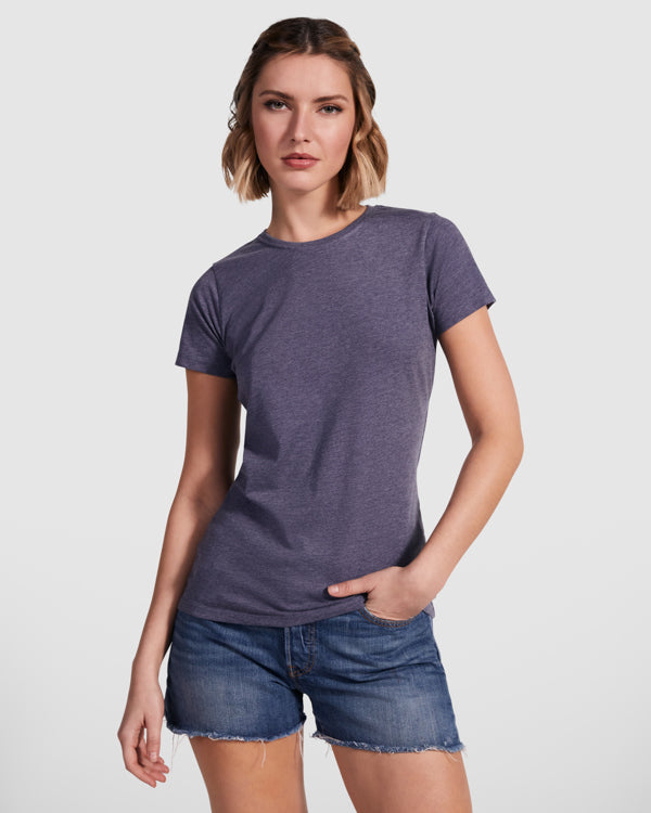 T-Shirt Fox Woman  in Farbe Heather Black