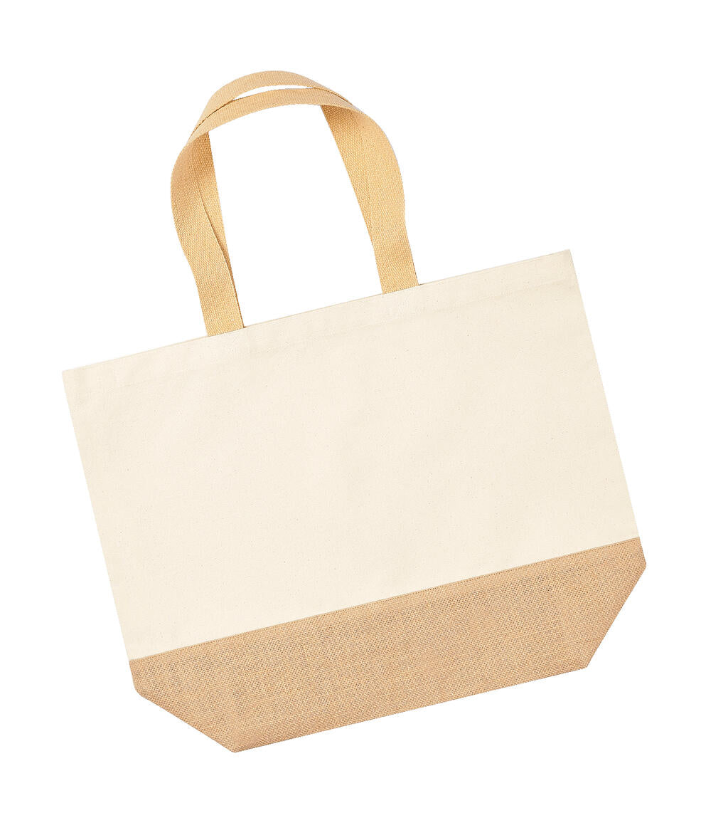  Jute Base Canvas Tote XL in Farbe Natural
