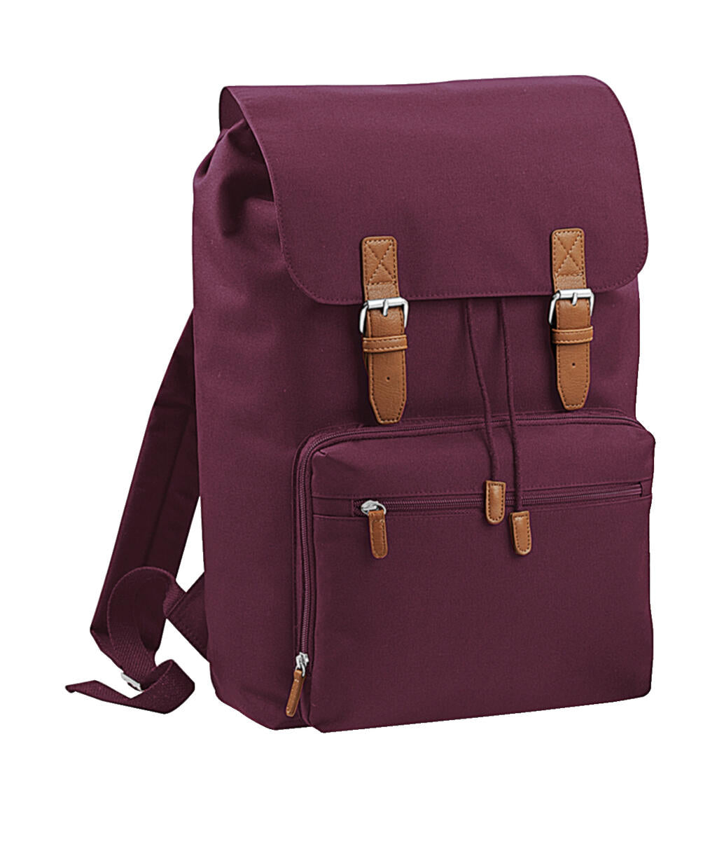  Vintage Laptop Backpack in Farbe Burgundy