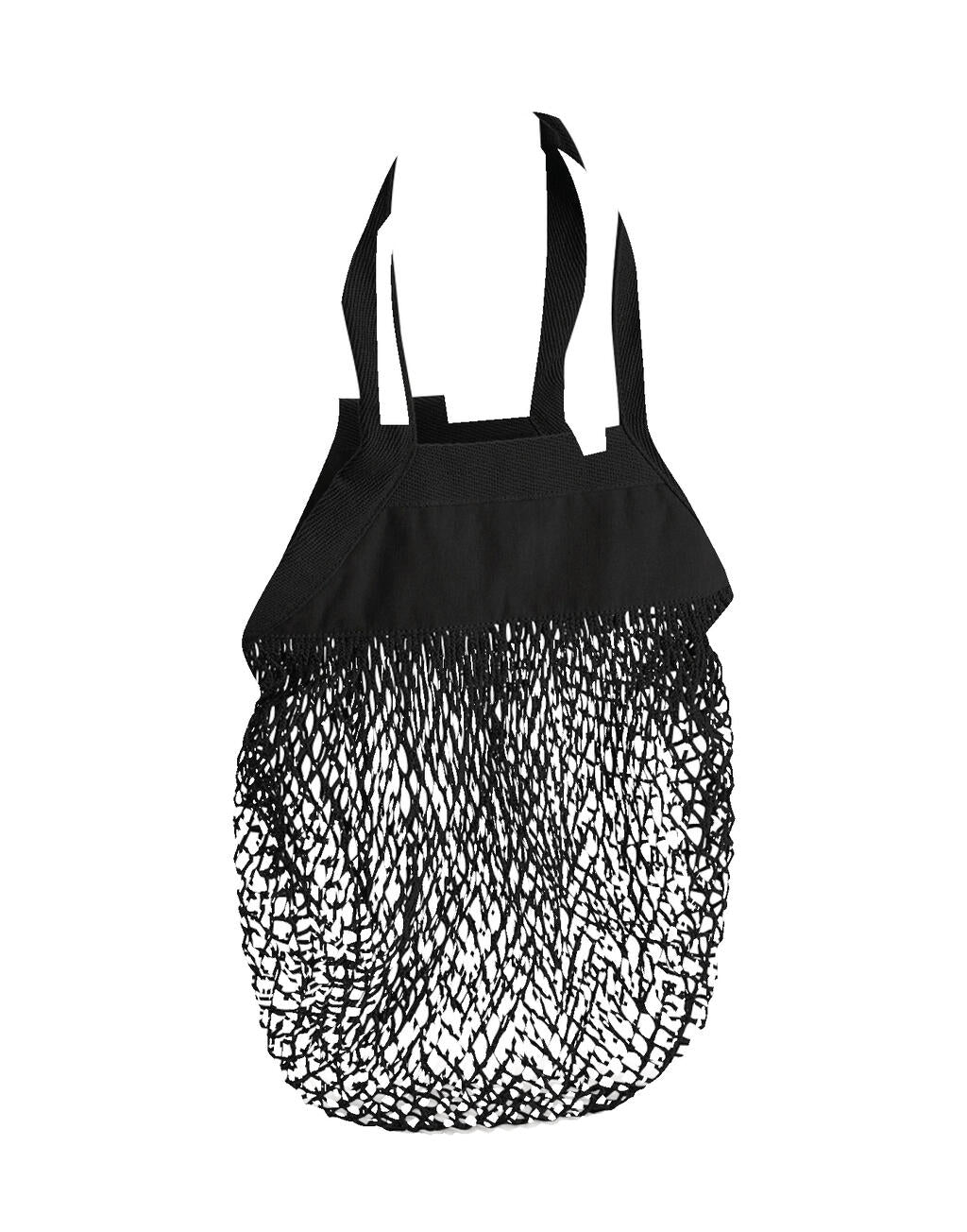  Organic Cotton Mini Mesh Grocery Bag in Farbe Black