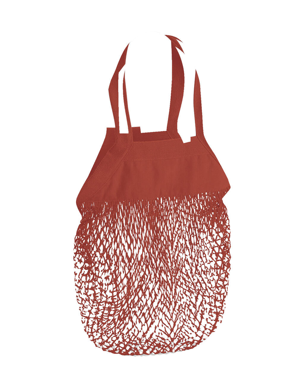  Organic Cotton Mini Mesh Grocery Bag in Farbe Orange Rust