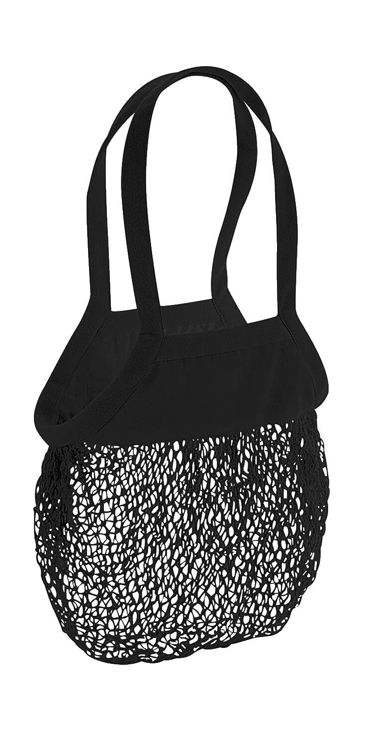  Organic Cotton Mesh Grocery Bag in Farbe Black