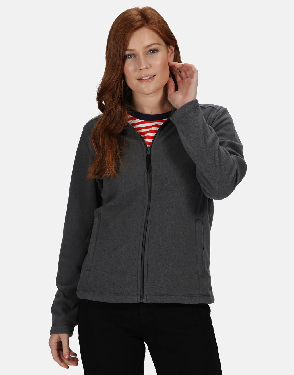  Women's Micro Full Zip Fleece in Farbe Black