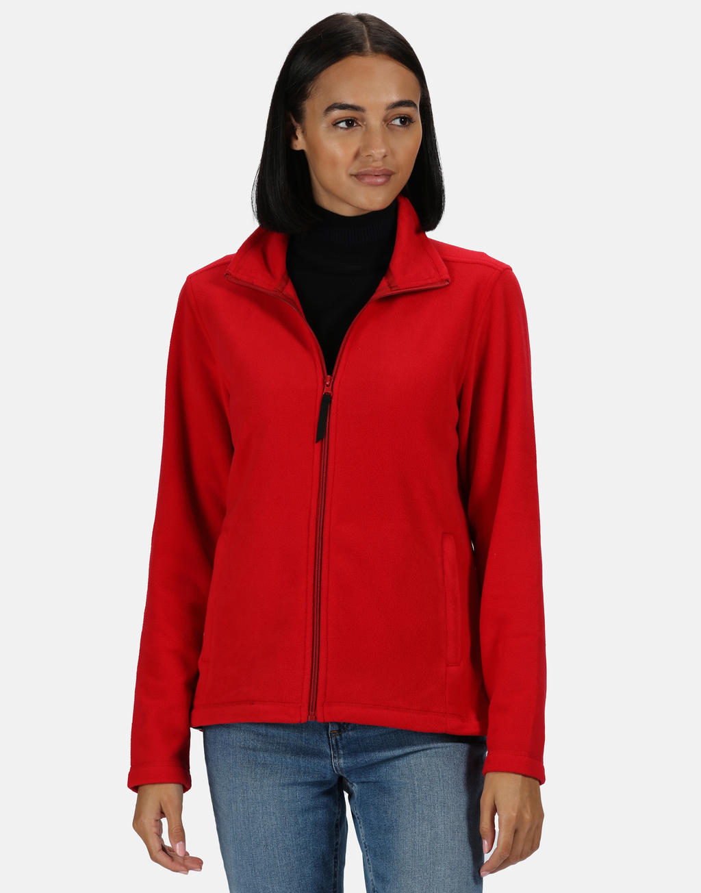  Women's Micro Full Zip Fleece in Farbe Black