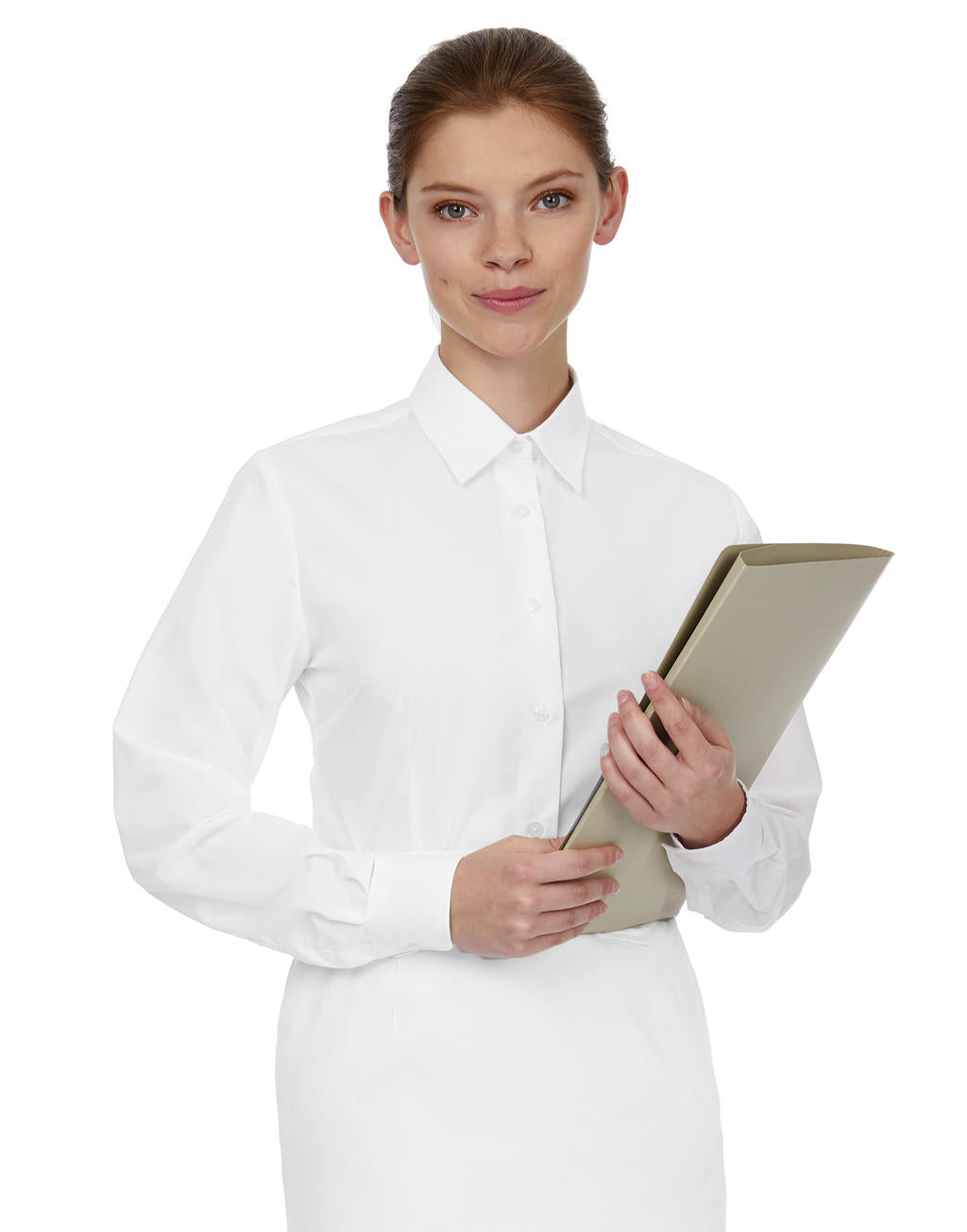  Smart LSL/women Poplin Shirt in Farbe White