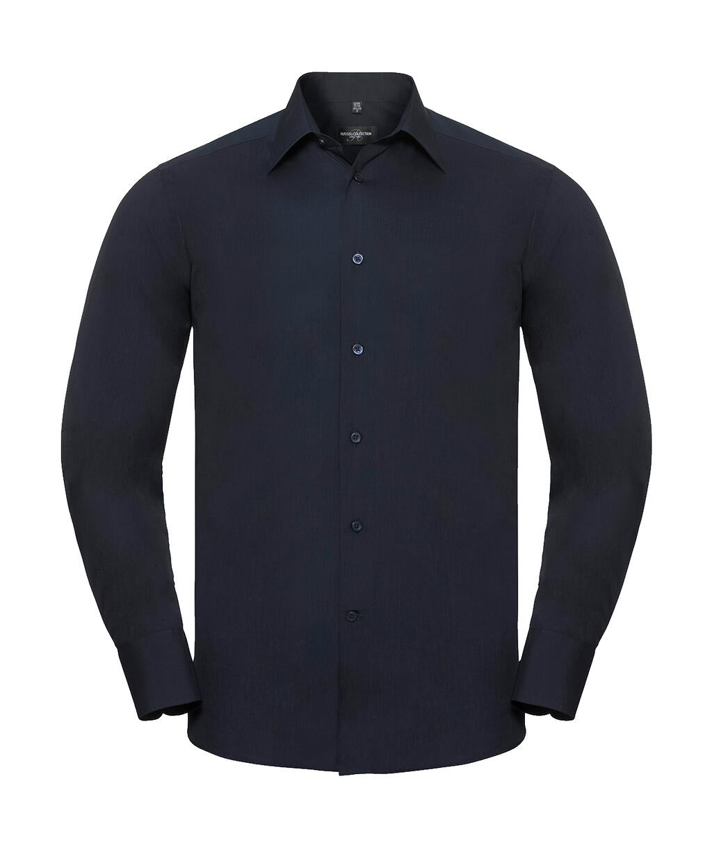  Tailored Poplin Shirt LS in Farbe French Navy