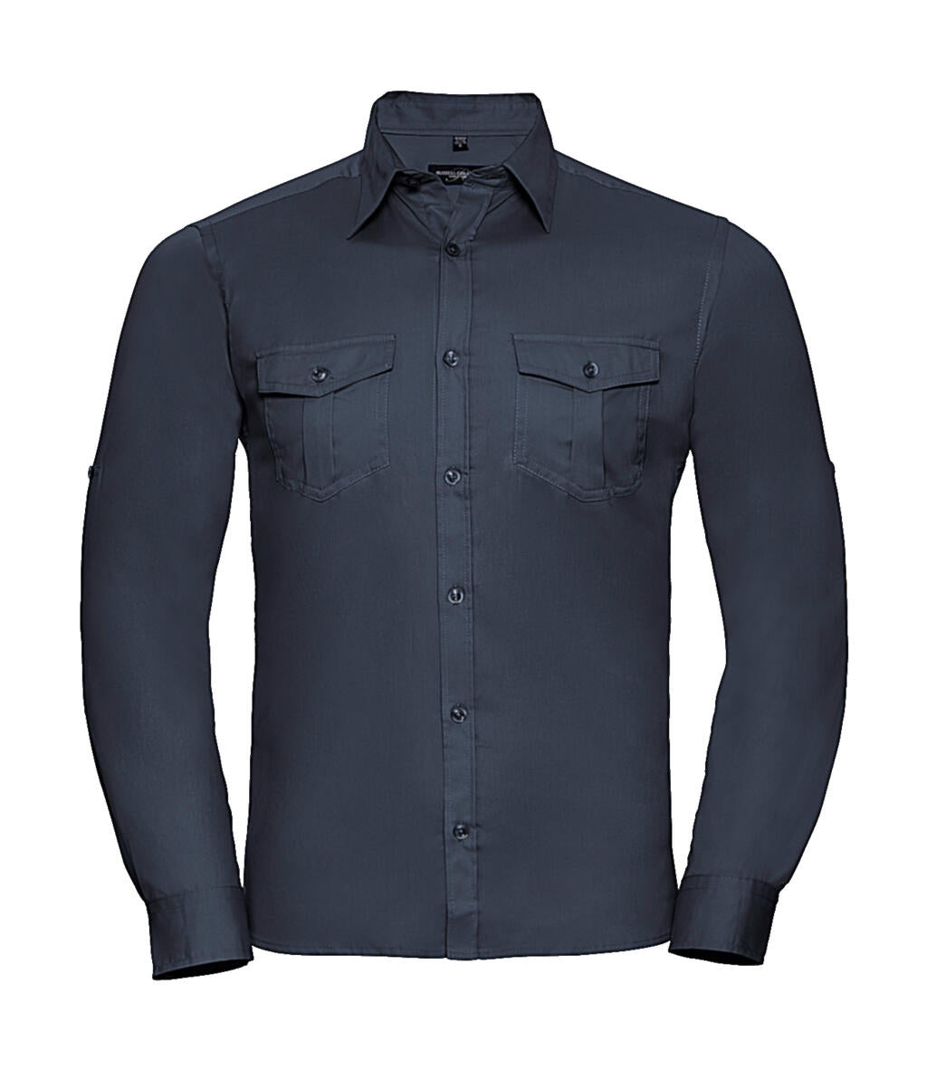  Men's Roll Sleeve Shirt LS  in Farbe French Navy