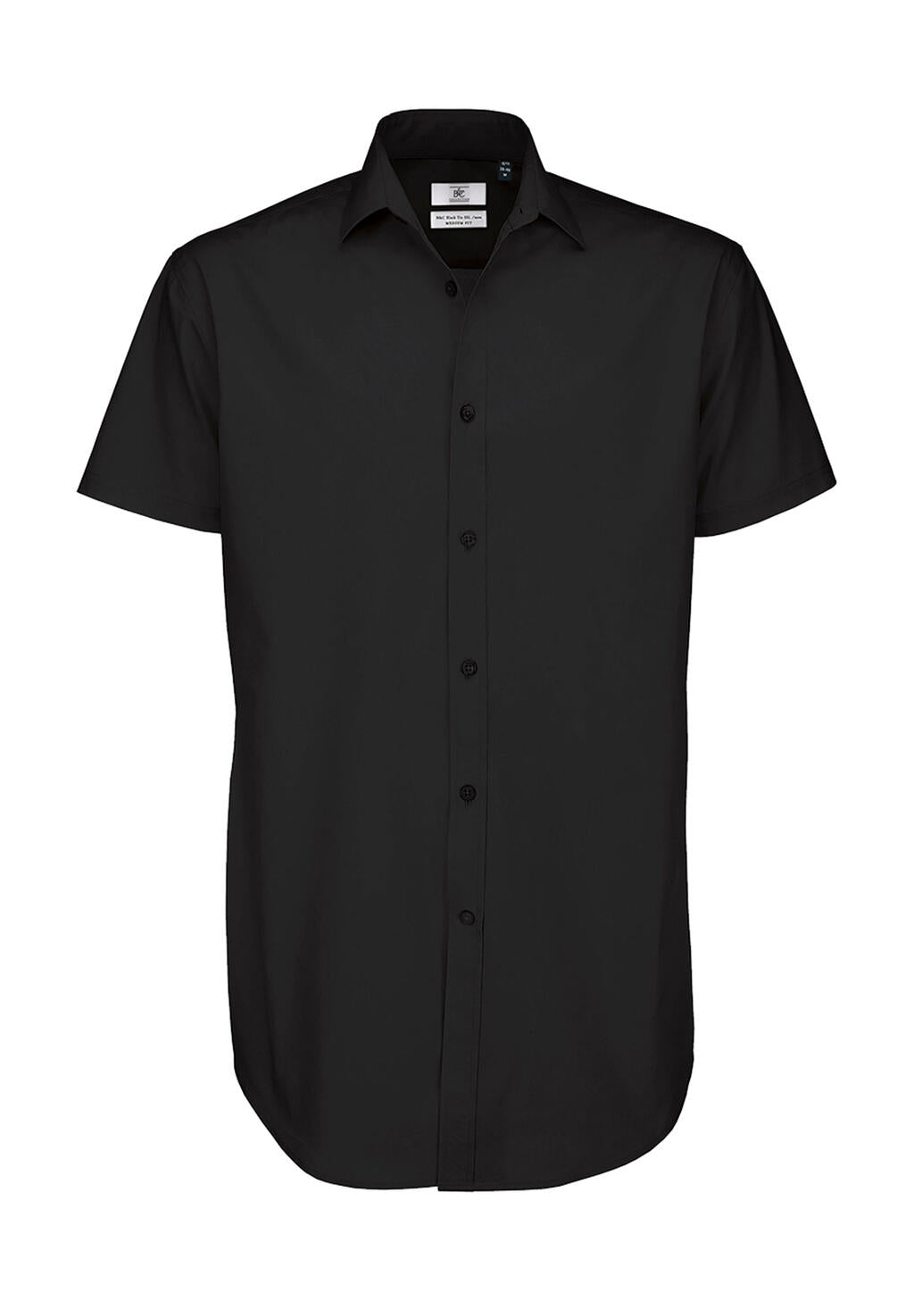  Black Tie SSL/men Poplin Shirt in Farbe Black