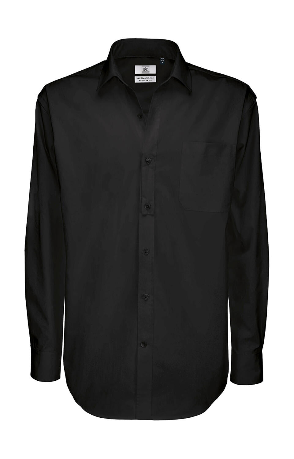  Sharp LSL/men Twill Shirt  in Farbe Black