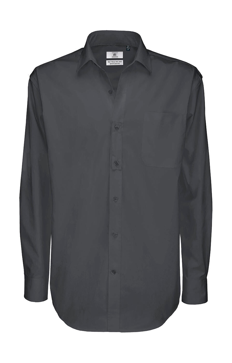  Sharp LSL/men Twill Shirt  in Farbe Dark Grey