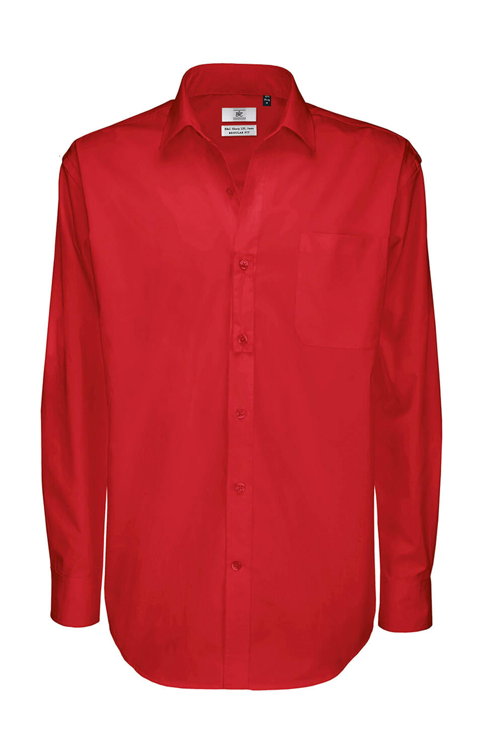  Sharp LSL/men Twill Shirt  in Farbe Deep Red