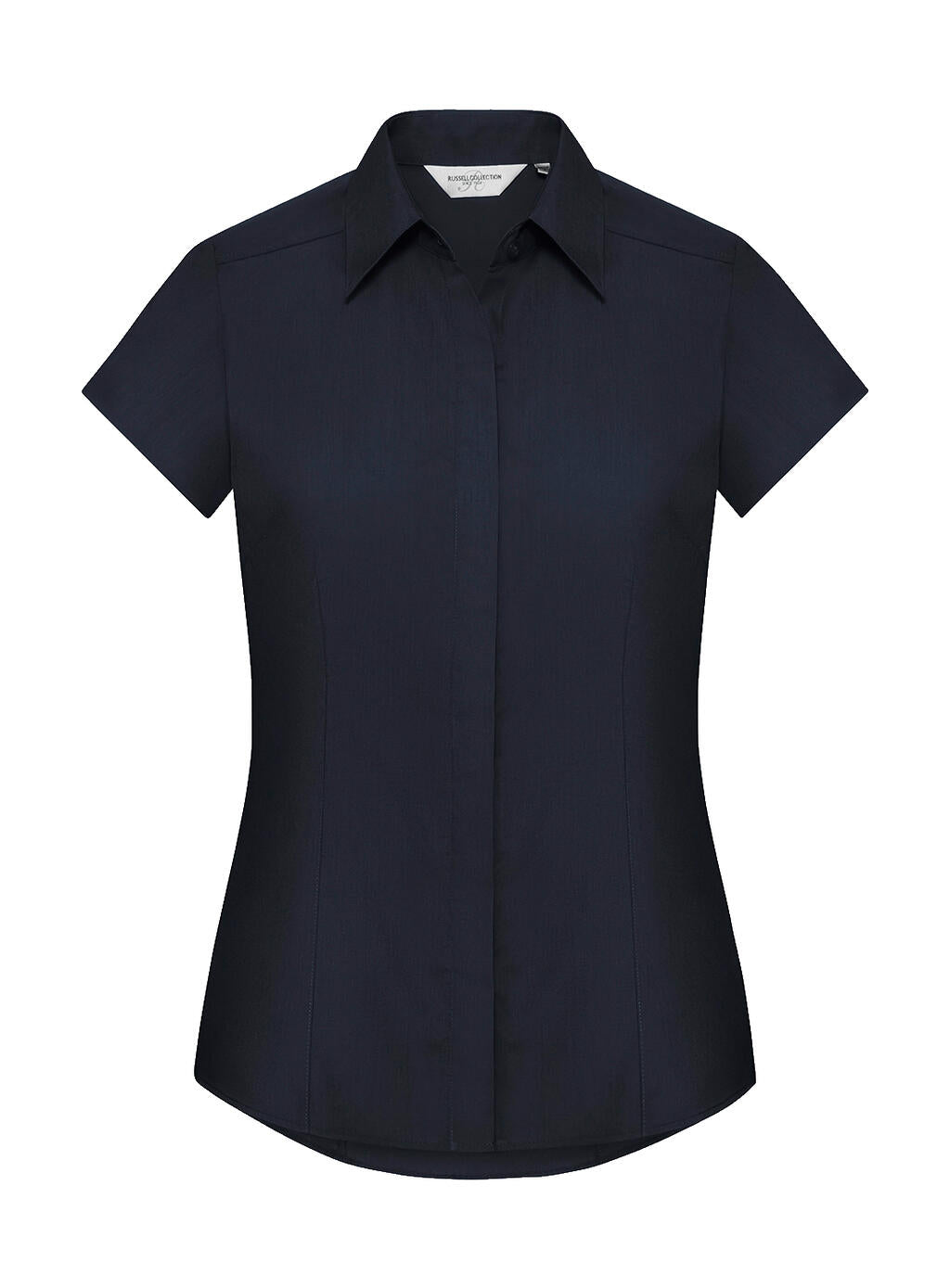 Ladies' Fitted Poplin Shirt in Farbe French Navy