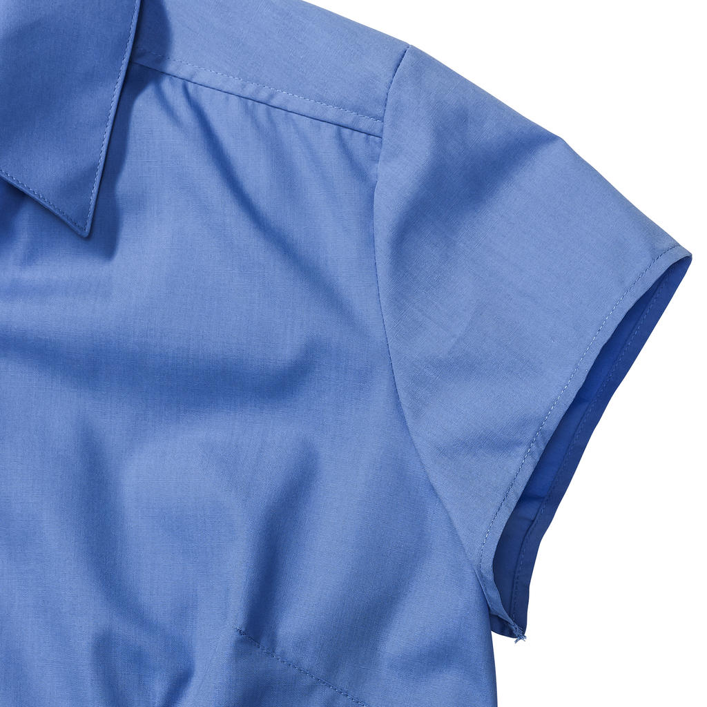  Ladies' Fitted Poplin Shirt in Farbe White