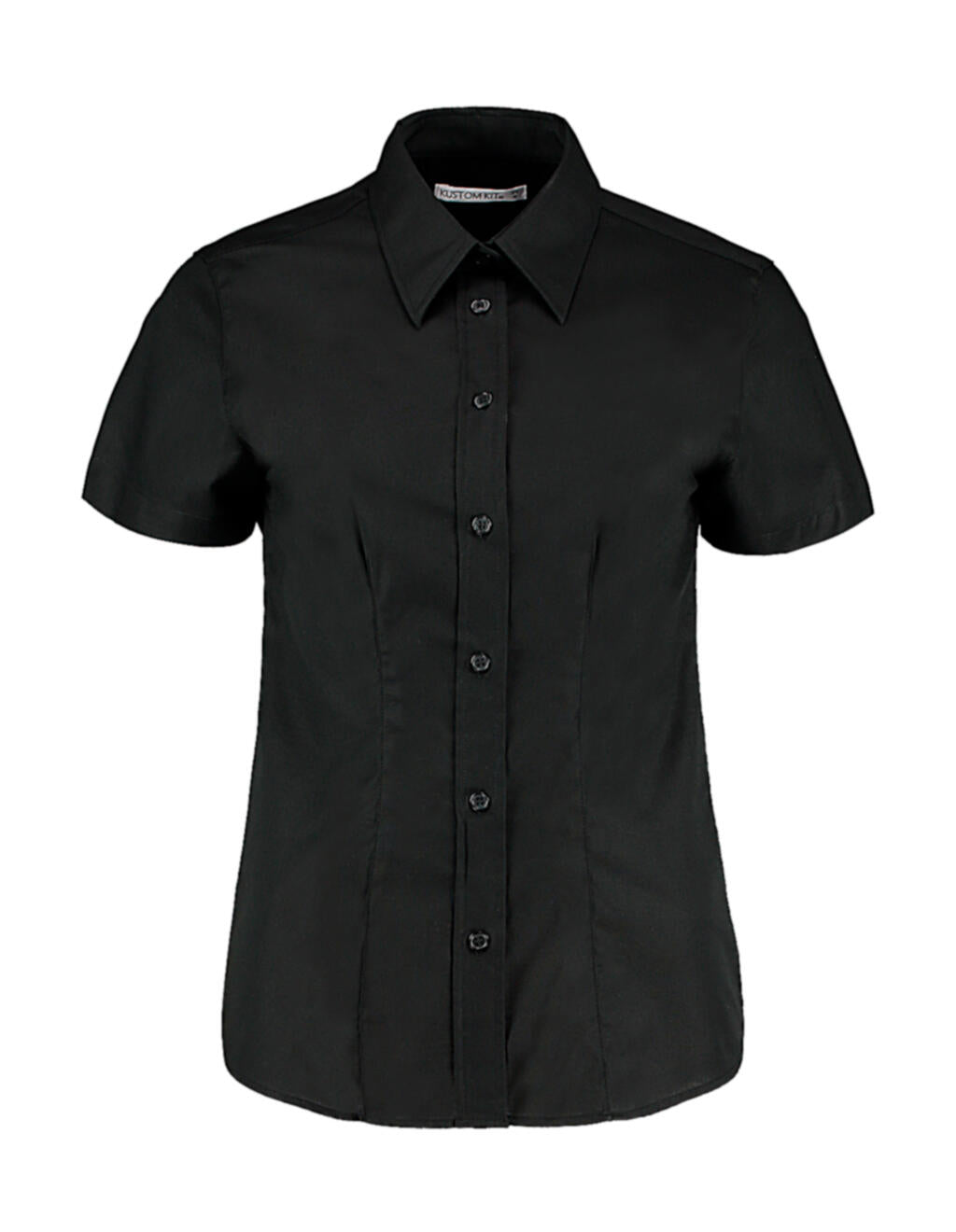  Women's Tailored Fit Workwear Oxford Shirt SSL in Farbe Black