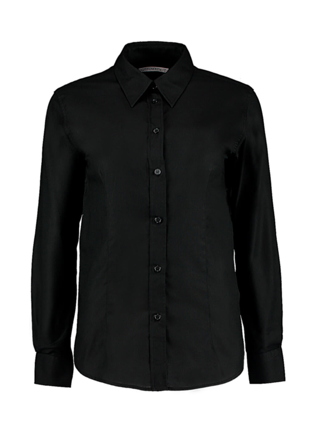  Women's Tailored Fit Workwear Oxford Shirt in Farbe Black