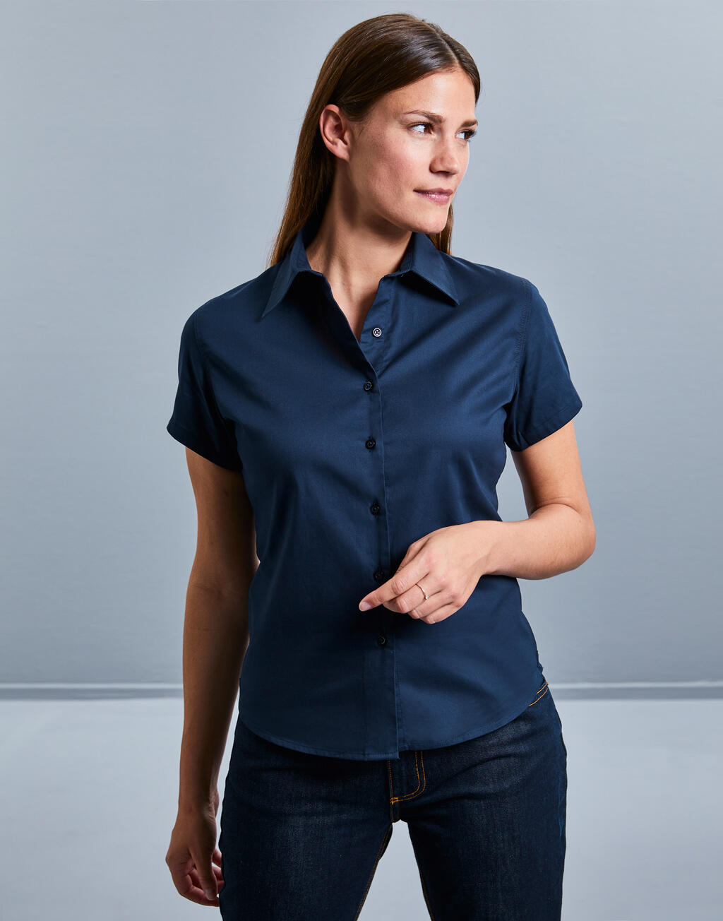  Ladies' Classic Twill Shirt  in Farbe White