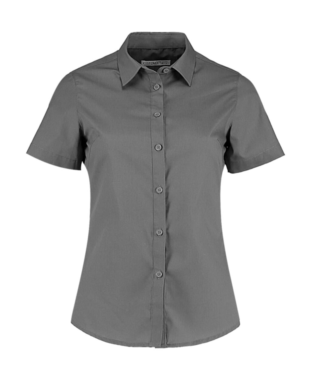  Women's Tailored Fit Poplin Shirt SSL in Farbe Graphite