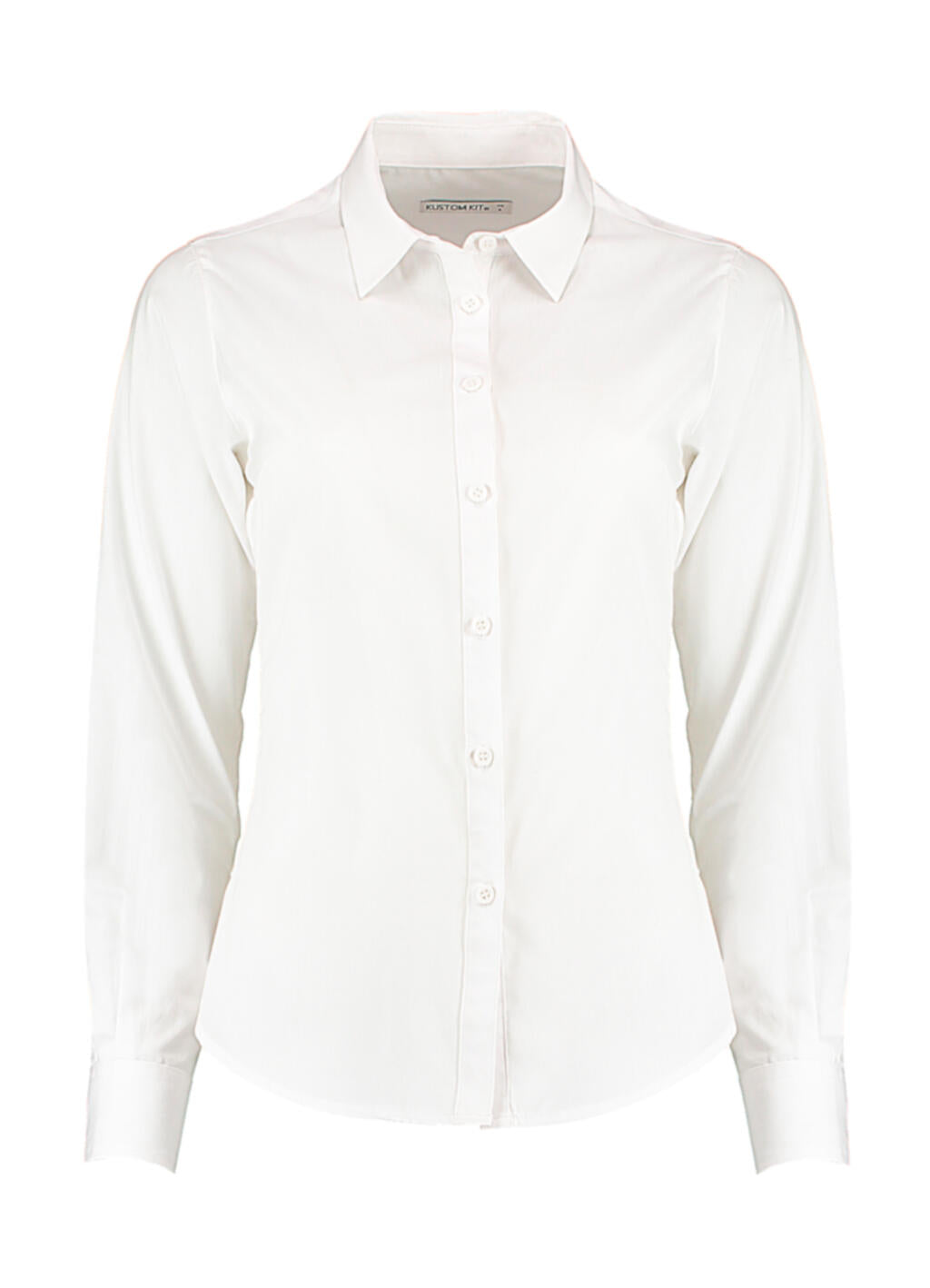  Women's Tailored Fit Poplin Shirt in Farbe White